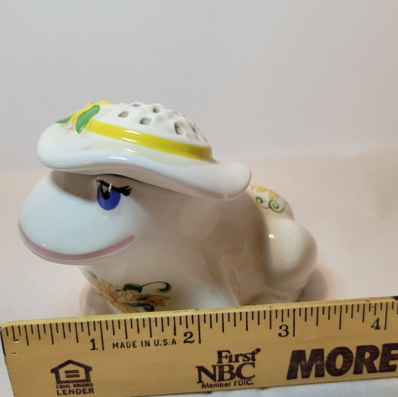 Avon Winking Lady Frog With Hat Figure 1980 Vintage Garden Party - Picture 7 of 7